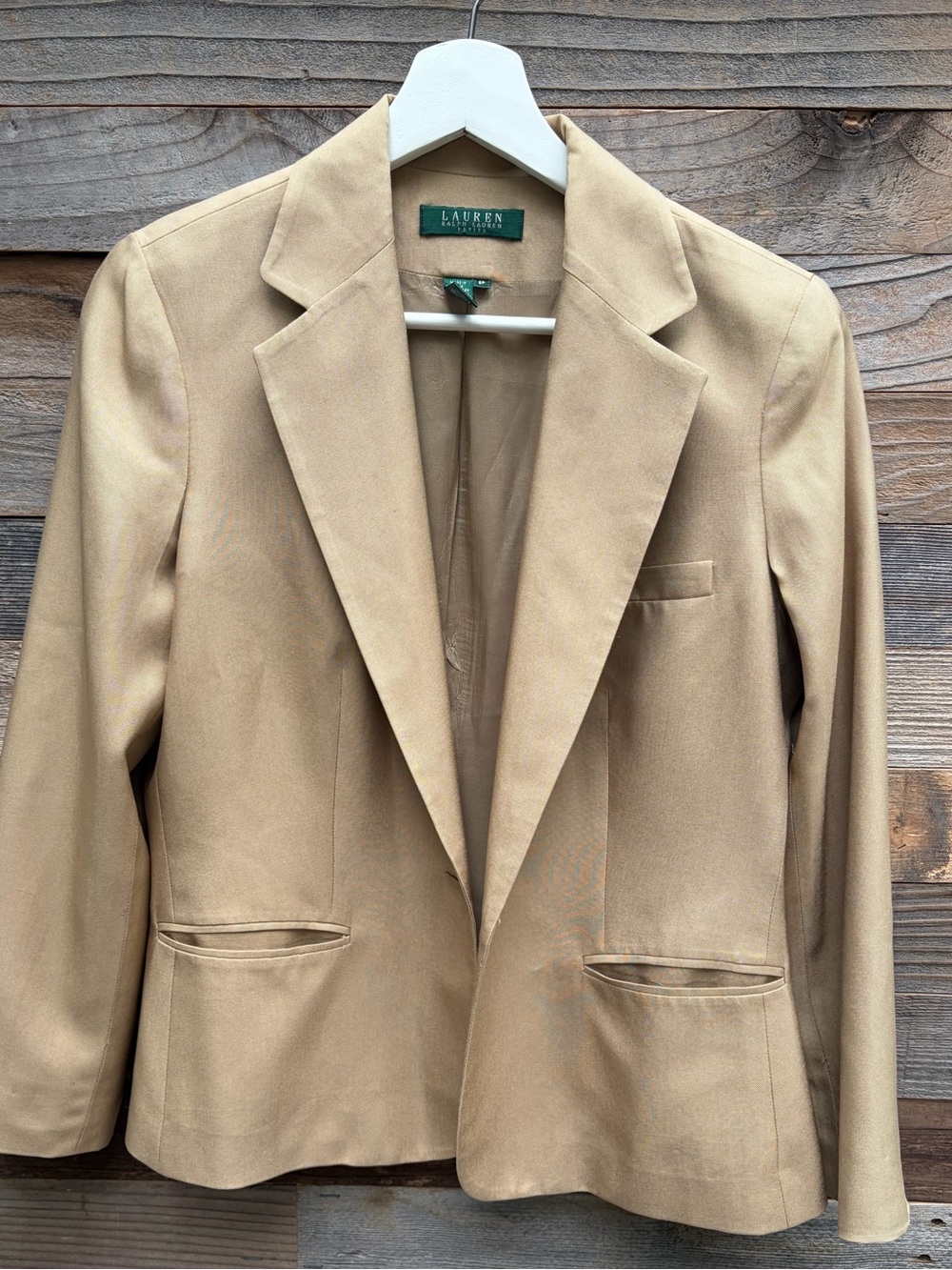 Women’s Ralph Lauren Tan Petite silk  Blazer